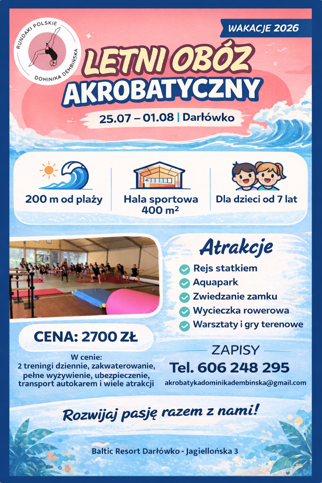Plakat obozu akrobatycznego